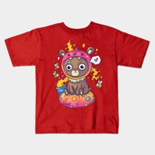 bear moody pot honey cartoon Kids T-Shirt